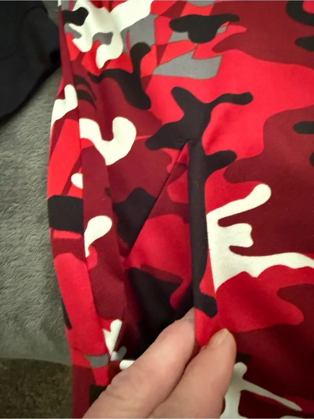 Nike Red & Black Camo Dri-FIT Pullover Hoodie